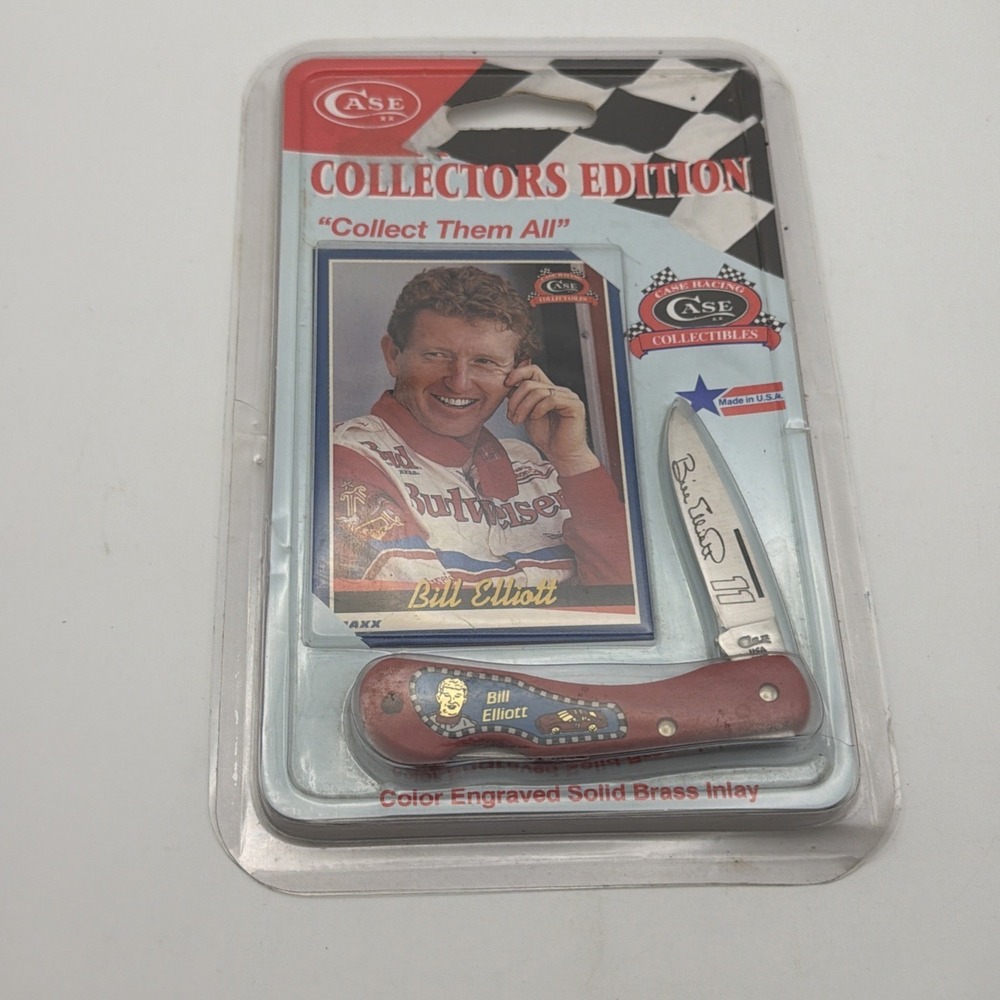 Vintage Case XX Racing Series Collectible Racing Knife Bill Elliott 059LSS Red